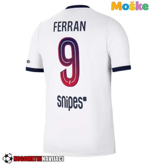 Moške Nogometnih dresov Paris Saint-Germain Ferran Torres #9 Gostujoči 2026-27 Kratki rokavi Moške Nogometnih dresov Paris Saint-Germain Ferran Torres #9 Gostujoči 2026-27 Kratki rokavi
